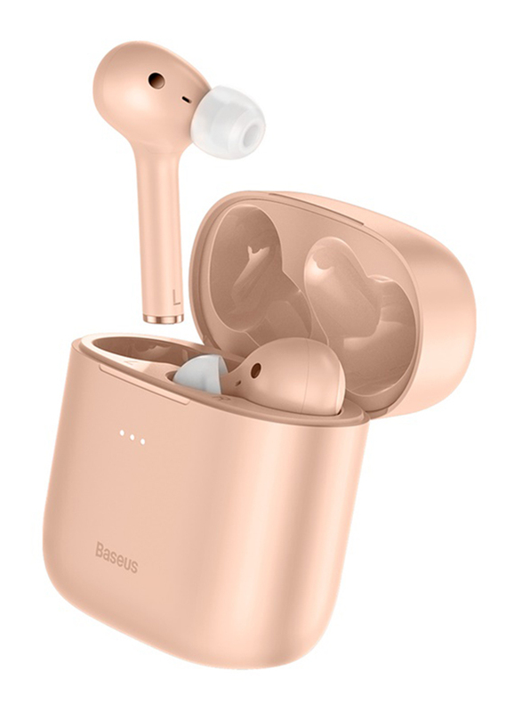 

Baseus True Wireless Bluetooth 5.0 In-Ear Noise Cancelling Headphones, with Wireless Charging Case, Pink