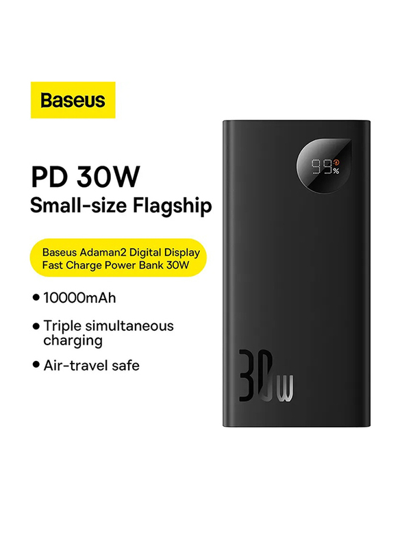 

Baseus 10000mAh Portable Power Bank, Black