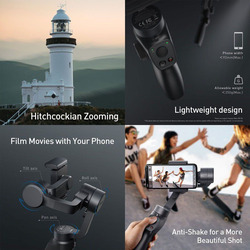 Baseus 2200mAh 3-Axis Gimbal Stabilizer for iPhone & Android Smartphones, Black
