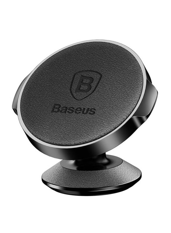 

Baseus Small Ears Series Universal Leather Magnetic Car Mount Holder, Black