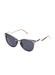 TFL Eyewear Polarized Round Full Rim Black Sunglasses for Women, Black Lens, DAL9134-A316-91-5, 54/19/136