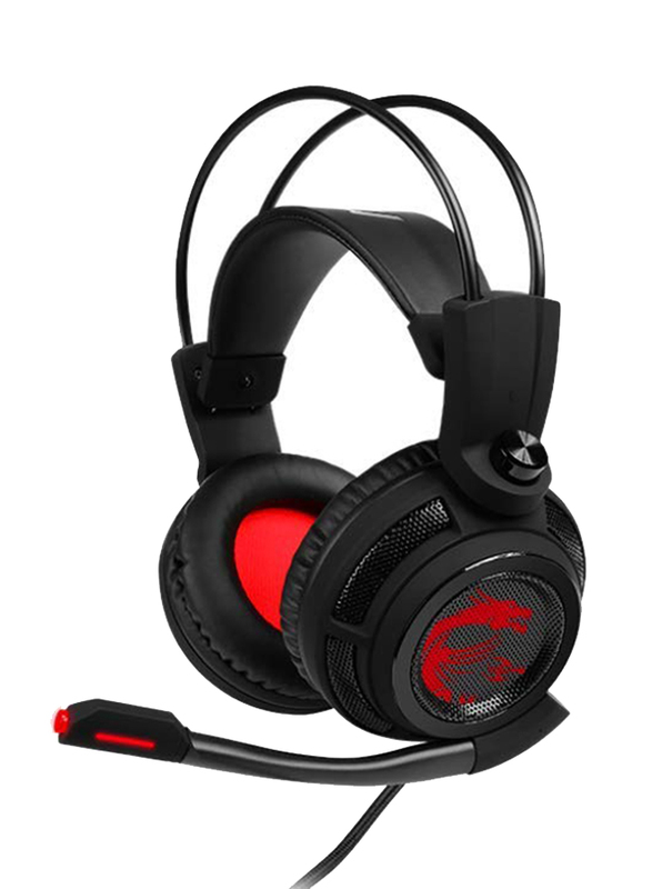 

Multiple MSI DS502 Gaming Wired Headset with Microphone, Black/Red