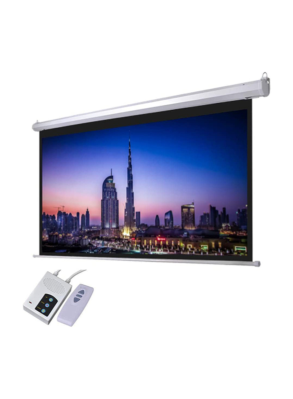 

I-View 94-inch Electrical Projector Screen with Remote, White