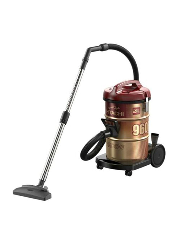 

Hitachi 21L Drum Vacuum Cleaner, 3 Pin Thailand, 2200W, CV960FEXP, Gold/Red