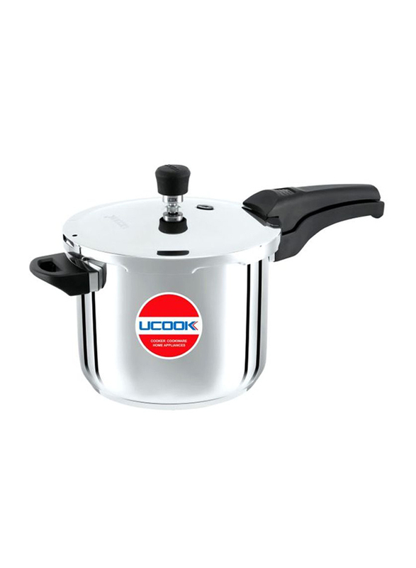 

United 5L Round Outer Lid Pressure Cooker, PC0191, Silver/Black
