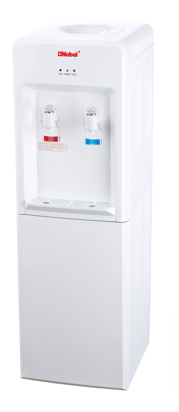Nobel Top Load Hot & Cold Water Dispenser, with Refrigerator Cabinet, NWD1600, White