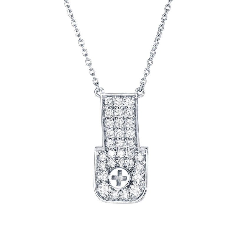 Wazna Jewellery Strength of Spirit 18K Yellow Gold Diamond Studded Pendant Necklace