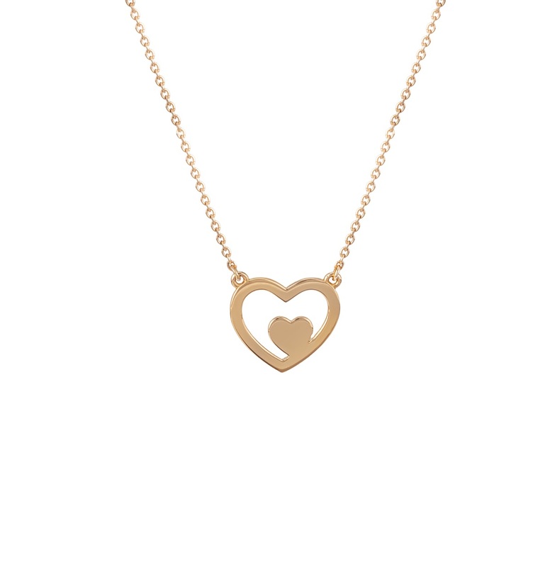 Wazna Jewellery 18K Yellow Gold Heart Pendant Necklace