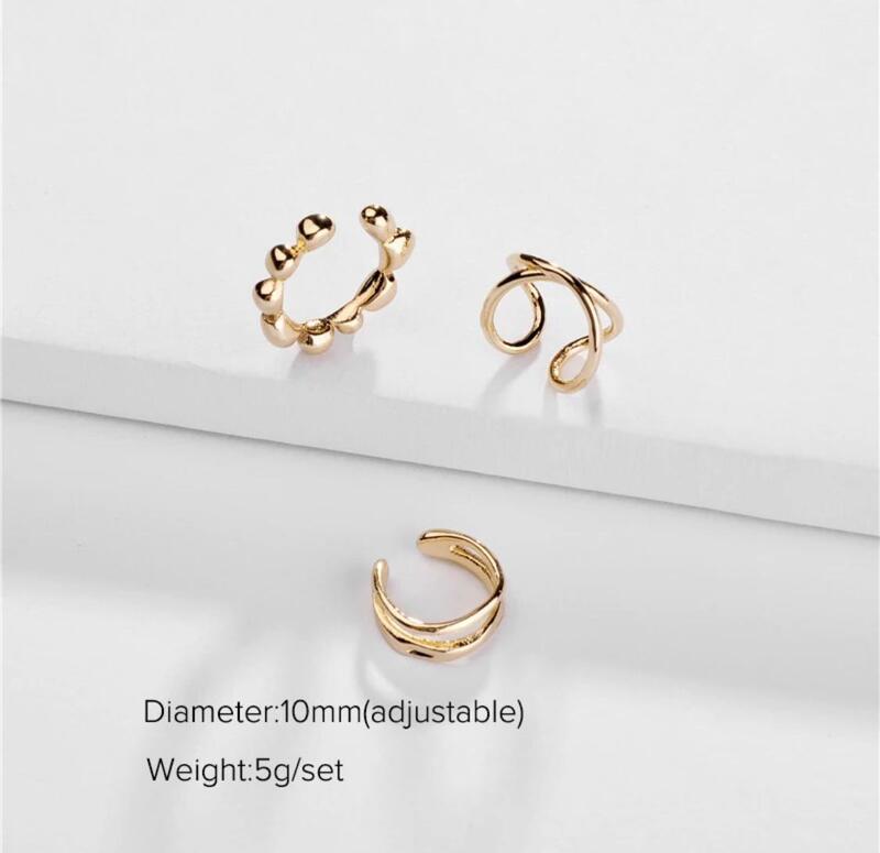 Wazna Jewellery Gold Plated Adjustable Ear Clip