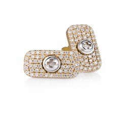 Wazna Jewellery Strength of Spirit 18K Yellow Gold Diamond Studded Earrings