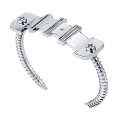 Wazna Jewellery Strength Of Spirit Silver Bracelet with Diamond Stone