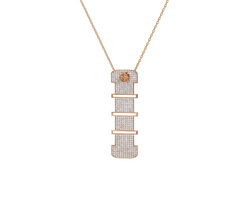 Wazna Jewellery Strength of Spirit Rose Gold Diamond Studded 15mm Pendant Necklace