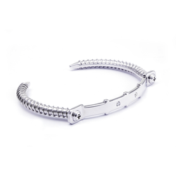 Wazna Jewellery Strength Of Spirit Silver Bracelet with Diamond Stone