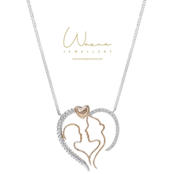 Wazna Jewellery Mother’s Day 18K Rose Gold Diamond Studded Pendant Necklace