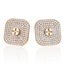 Wazna Jewellery Strength of Spirit 18K Rose Gold Diamond Studded Earrings