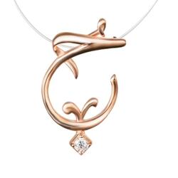 Wazna Jewellery Rose Gold Plated Love Pendant Necklace 