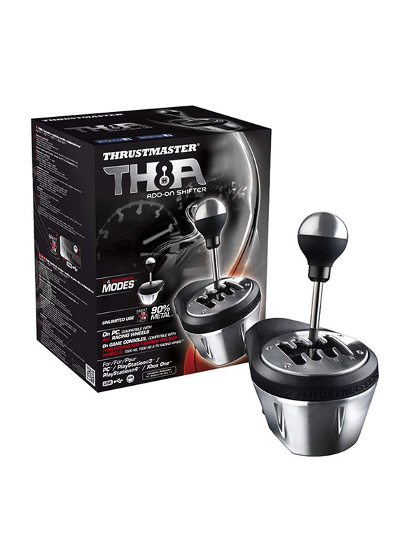 

Thrustmaster TH8A Add-On Shifter for Xbox One/PlayStation PS4/PS3 and PC, Silver/Black