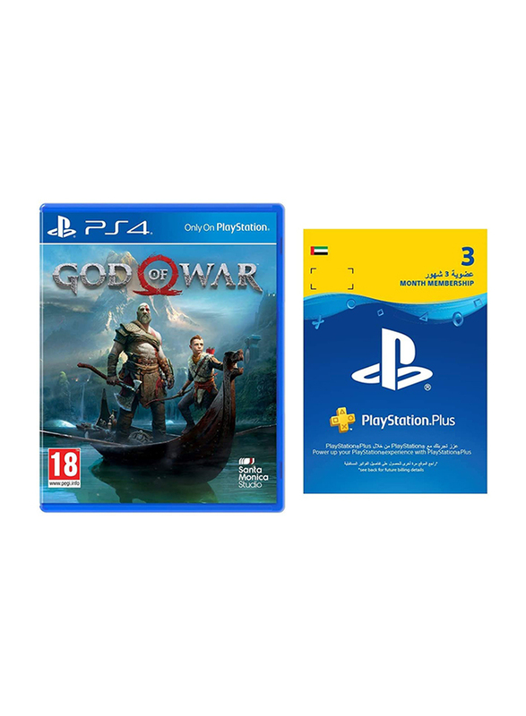 

God of War UAE Video Game with 3 Months PSN Membership for PlayStation 4 (PS4) by Sony