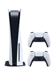 Sony PlayStation 5 Disc Console Bundle with Extra Dualsense Wireless Controller, White