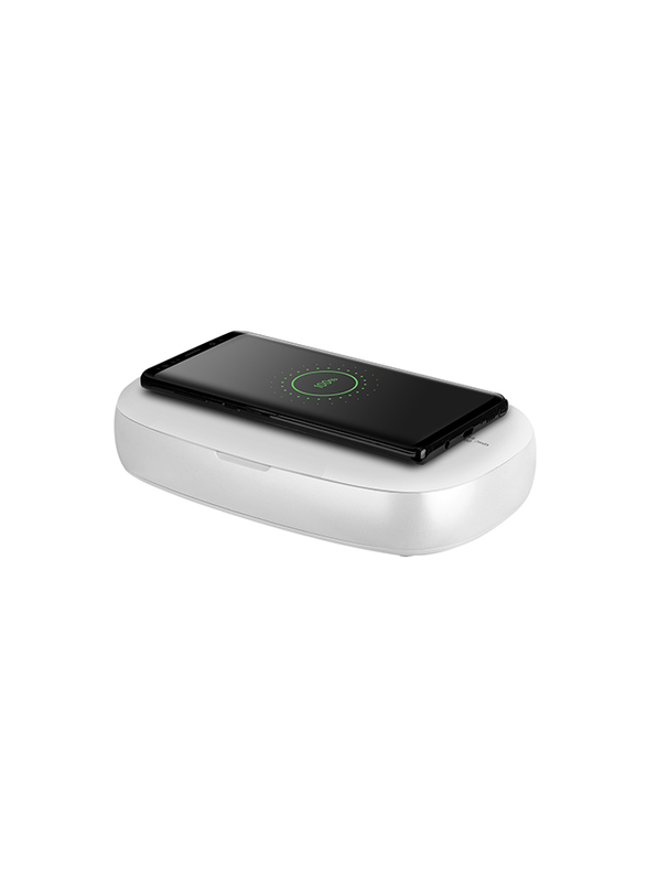 Momax Qpower UV Sanitizing Box with Wireless Charging for Smartphones, White