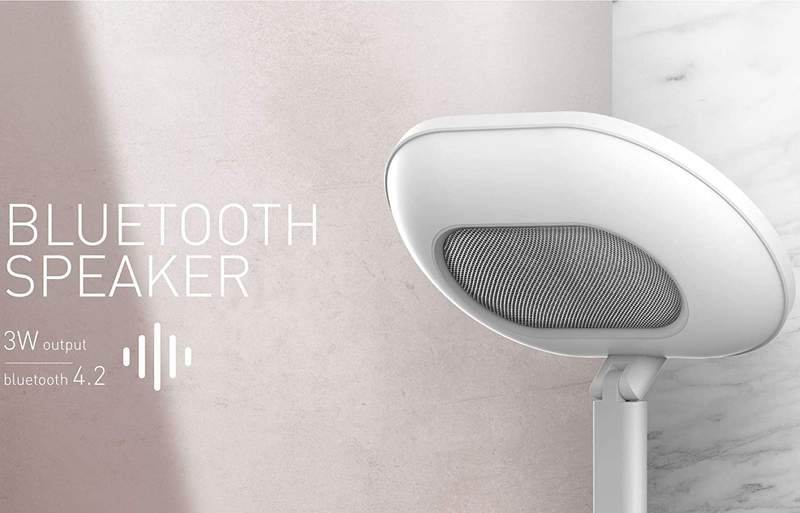 Momax Q. LED Mirror 4-in-1 Wireless Charging and Bluetooth, White