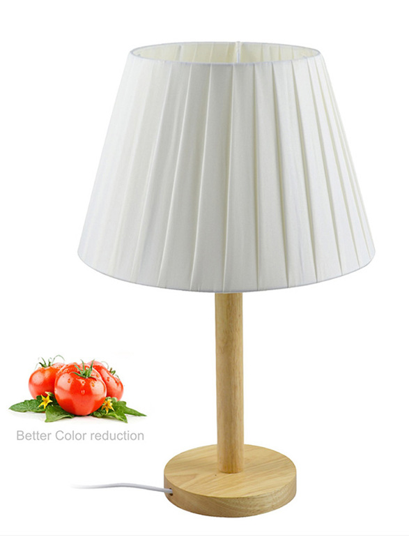 Home Pro LED Table Lamp, White/Brown
