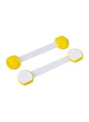 Home Pro Ad+ Baby Safety Drawer Lock, White/Yellow