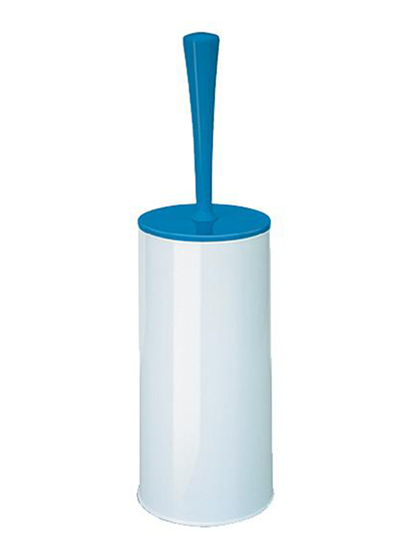 Rayen WC Toilet Brush with Cover, Blue/White