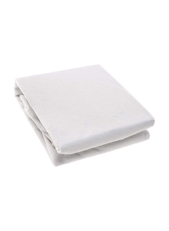 Home Pro Waterproof Terry Mattress Protector, 120 x 200cm, White