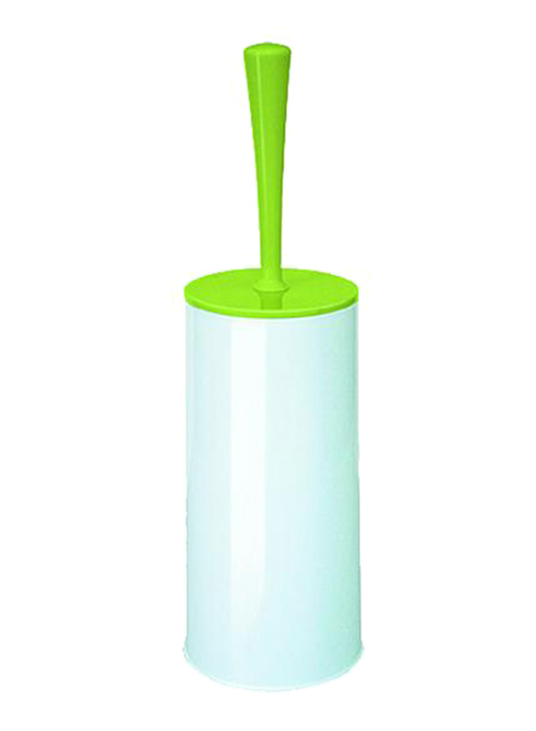 Rayen WC Toilet Brush with Cover, Green/White