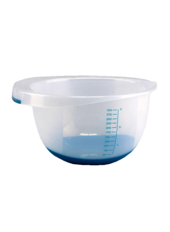 Home Pro 3 Ltr Taca Misturadora Mixing Bowl for Baking with Measurement, KH-912-2, Clear