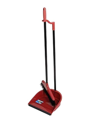 Home Pro Long Dustpan with Brush, 1910, Black/Red