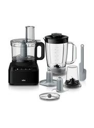 Braun PureEase Food Processor, 800W, FP 3132, Black