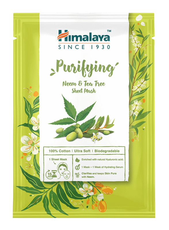 

Himalaya Purifying Neem & Tea Tree Sheet Mask, 1 Sheet Mask