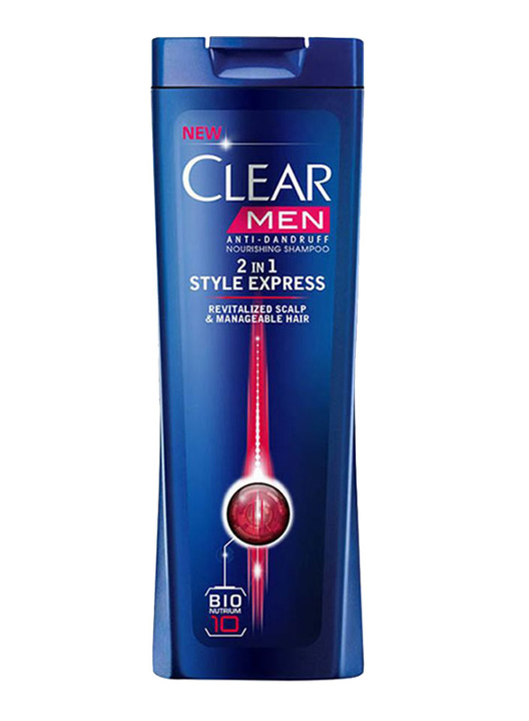 Clear Men 2 in1 Style Express Anti Dandruff Shampoo for Sensitive Scalps, 200ml