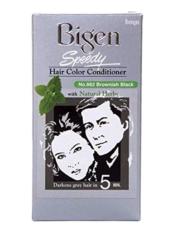 

Bigen Speedy Hair Color Conditioner, 2 x 40gm, Brownish Black