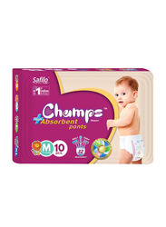 Champs High Absorbent Baby Pants Diapers, Size M, 7-12 kg, 10 Count