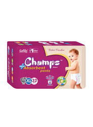 Champs High Absorbent Baby Pants Diapers, Size XL, 12-17 kg, 32 Count