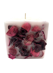 Heart Melt Candles Lilly of Valley Fragrance Floral Garden Handmade Pillar Candle, Dried Flowers Embedded, 4 x 4 inch, Multicolor