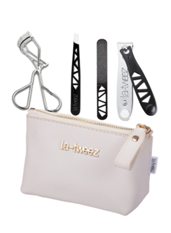 La Tweez Minin Beauty Travel Kit, White