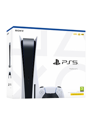 Sony PlayStation 5 Console, 825GB, with 1 Controller, Middle East CD Version, Black/White