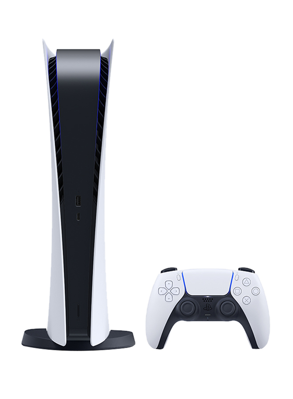 

Sony PlayStation 5 Console, 825GB, with 1 Controller, Middle East Digital Version, White/Black