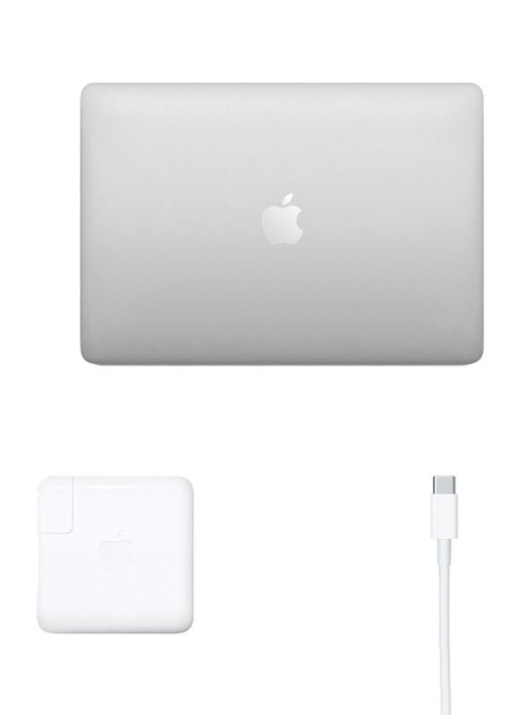 Apple MacBook Pro (2020) Laptop, 13" Retina Touch Display, Apple M1 Chip 8 Core GPU 1.28Ghz, 256GB SSD, 8GB RAM, 8 Core GPU, EN-KB, macOS, MYDA2ZS/A, Silver