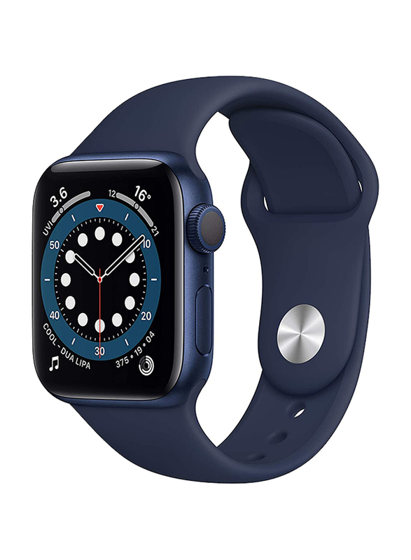 

Apple Watch Series 6 - 40mm Smartwatch, GPS, Blue Aluminum Case with Deep Navy Sport Band