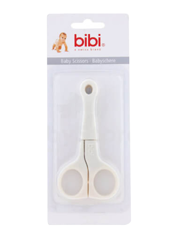 Bibi Nail Scissor for Babies with Protective Caps, 108566, White