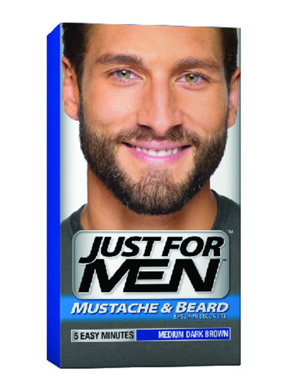 Just for Men Mustache & Beard Gel, Dark Brown, 14g