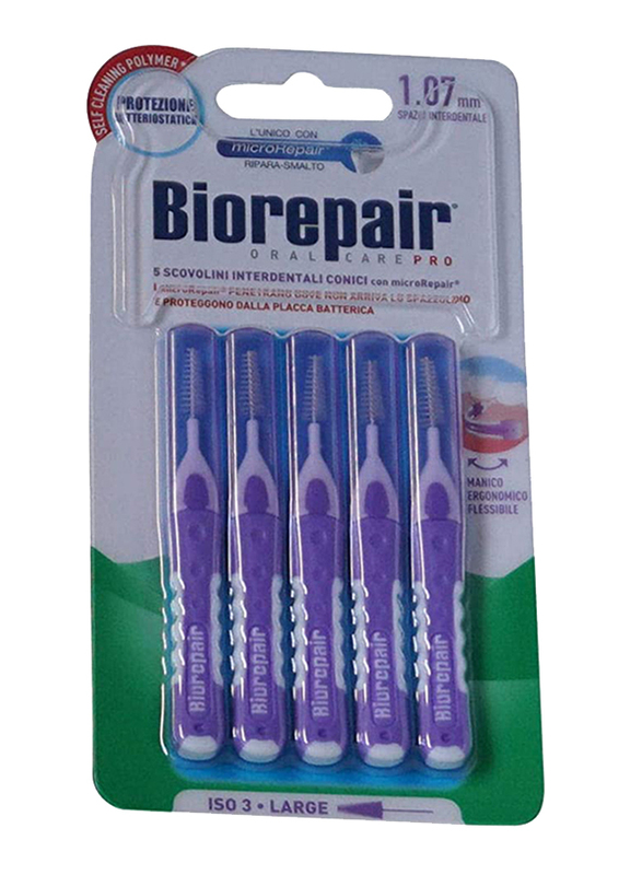 Biorepair 1.07mm Interdental Cleaners Brush, 6 Pieces