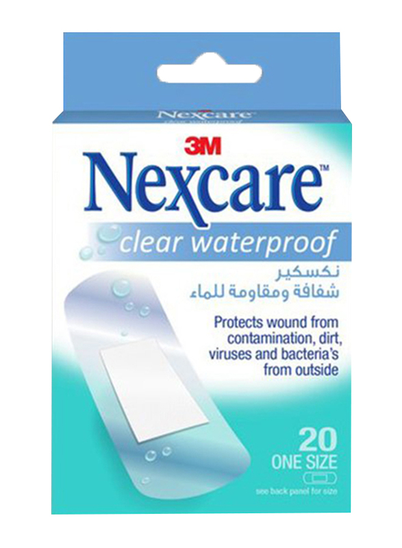 

3M Nexcare Waterproof Bandages, Clear, 20 Pieces