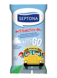Septona 15 Sheets Antibacterial Hand Wipes Kids On The Go