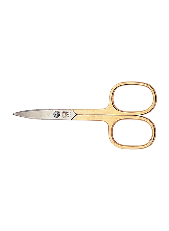 Nippes Gold Plated Nail Scissor, 855, Gold/Silver